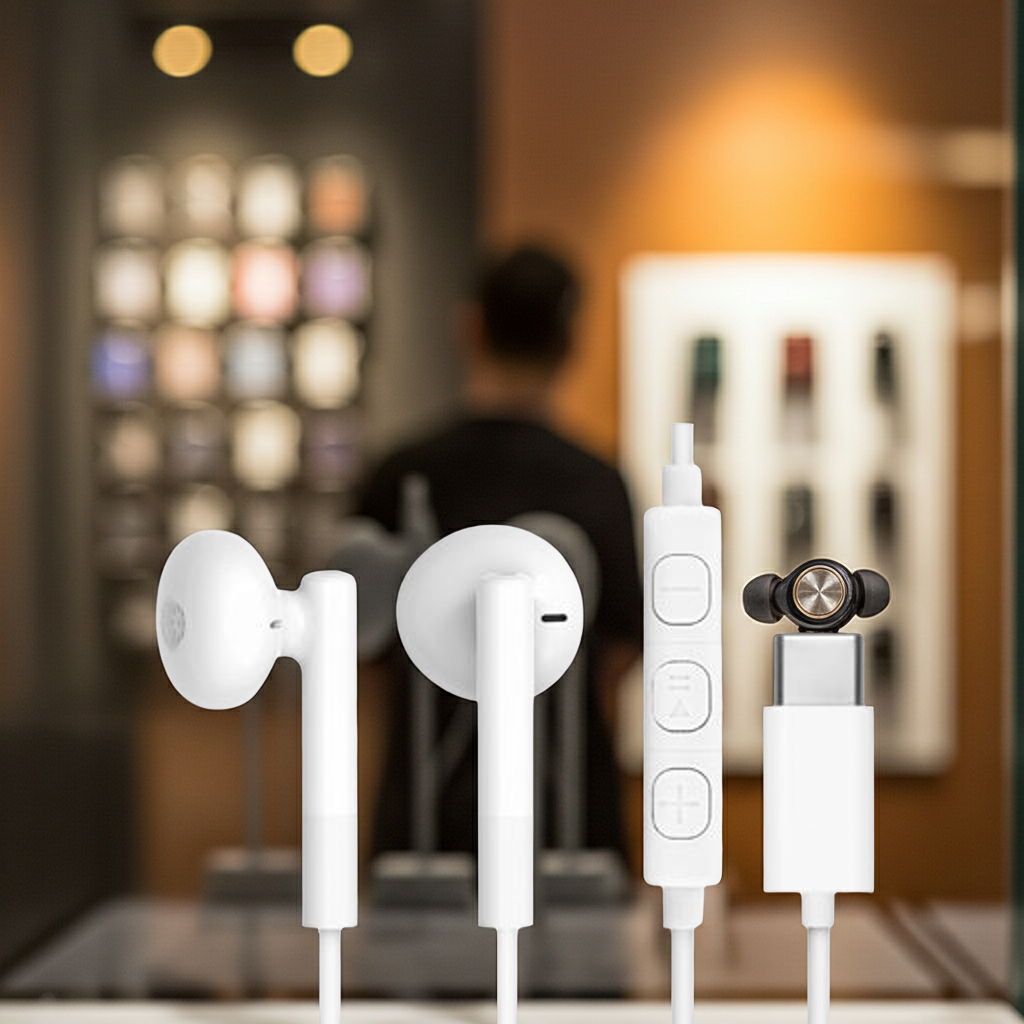 Auricolari Stereo USB-C Bianchi con Microfono | Moko®