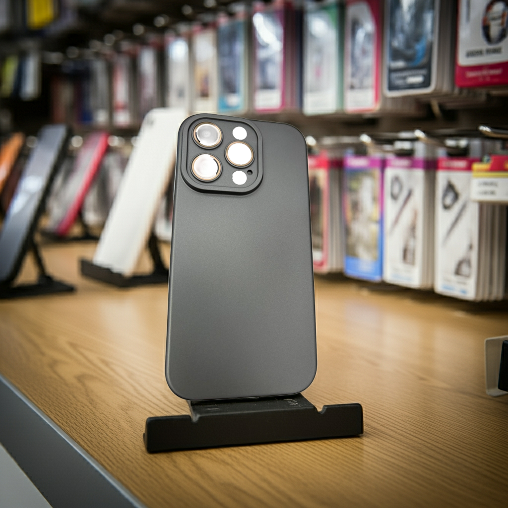 Cover colorata iPhone 15 Pro Max color titanio - Protezione elegante e moderna - MOKO