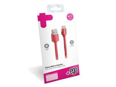 Cavo Dati Ricarica USB Lightning Rosso 1 mt. Soft Touch - MOKO