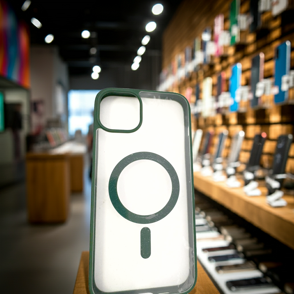 Cover trasparente magsafe Iphone 15 Plus- verde - MOKO