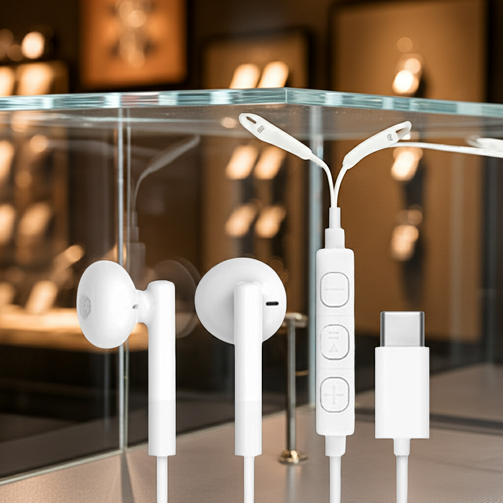 Auricolari Stereo USB-C Bianchi con Microfono | Moko®