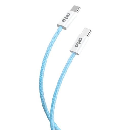 Cavo USB-C USB-C serie COLOR Blue con rivestimento in nylon azzurro