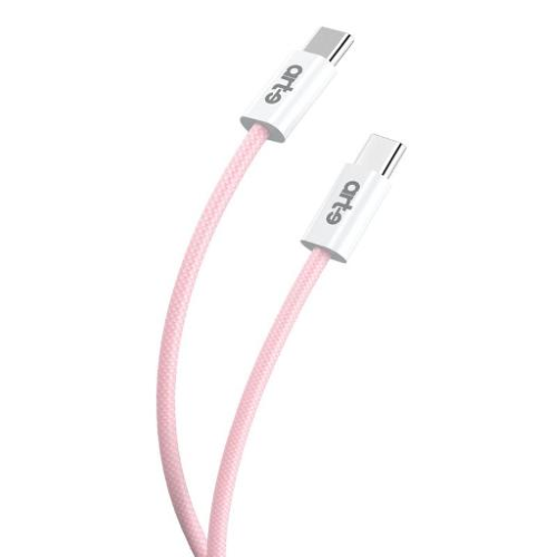 Cavo USB-C USB-C serie COLOR Pink con rivestimento in nylon rosa