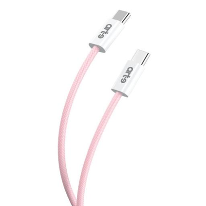 Cavo USB-C USB-C serie COLOR Pink con rivestimento in nylon rosa