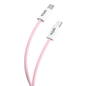 Cavo USB-C USB-C serie COLOR Pink con rivestimento in nylon rosa