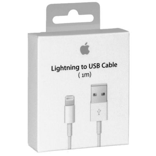Confezione del cavo bianco Lightning USB-A da 1 metro