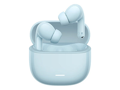 Redmi Buds 8 Lite Blue con custodia aperta e auricolari azzurri