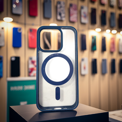 Cover trasparente per iPhone 15 Pro MagSafe - Blu - MOKO