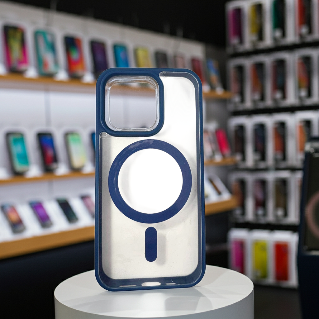Cover trasparente per iPhone 15 Pro MagSafe - Blu - MOKO