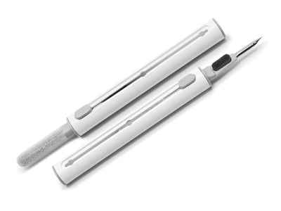 Penna Pulizia Auricolari 3 in 1 Bianco - Manutenzione Efficace per Cuffie con Penna Pulizia Auricolari - MOKO