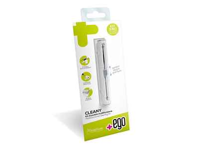 Penna Pulizia Auricolari 3 in 1 Bianco - Manutenzione Efficace per Cuffie con Penna Pulizia Auricolari - MOKO