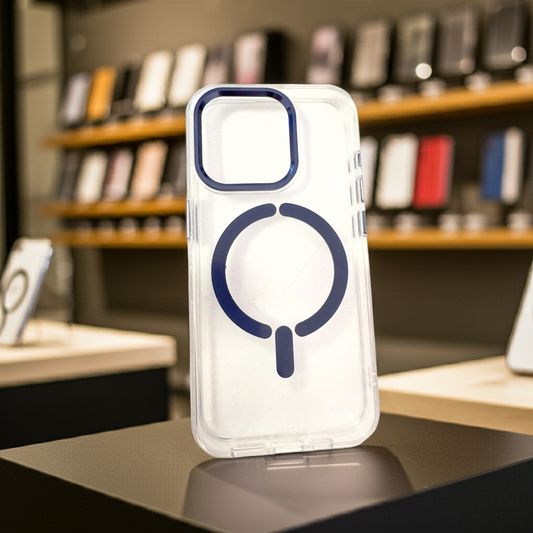 Cover trasparente magsafe Iphone 15 Pro- blu - MOKO